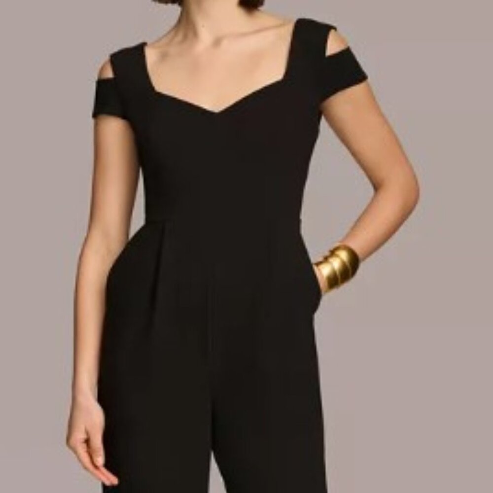 Women's Cutout-Sleeve Sweetheart Jumpsuit